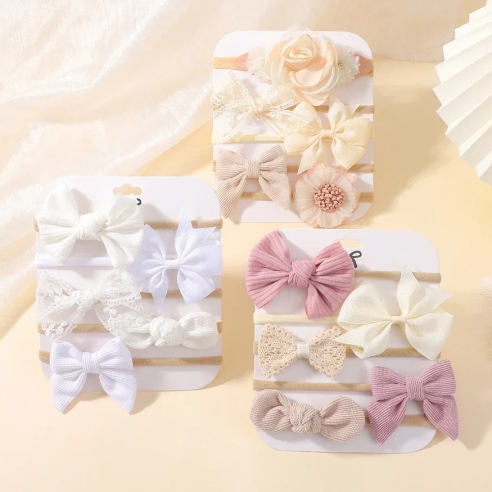 Baby Gear - 5Pcs Baby Flower Lace Bow Headband