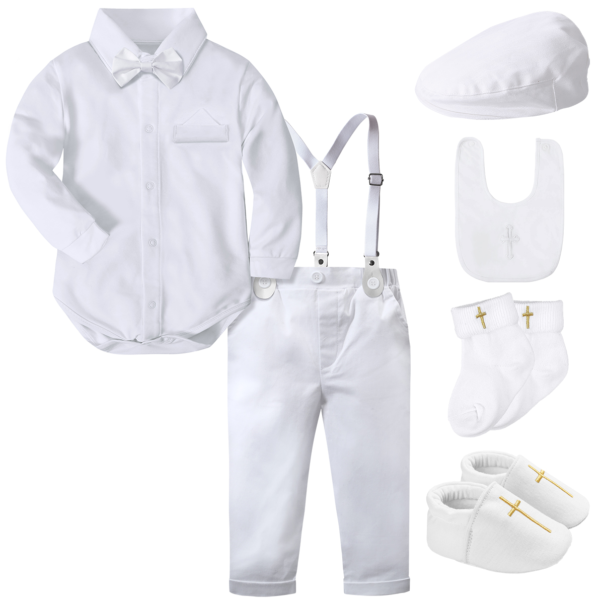 Baby Boy Suit Set Baptism - Bé Bé Trai Lễ Rửa Tội