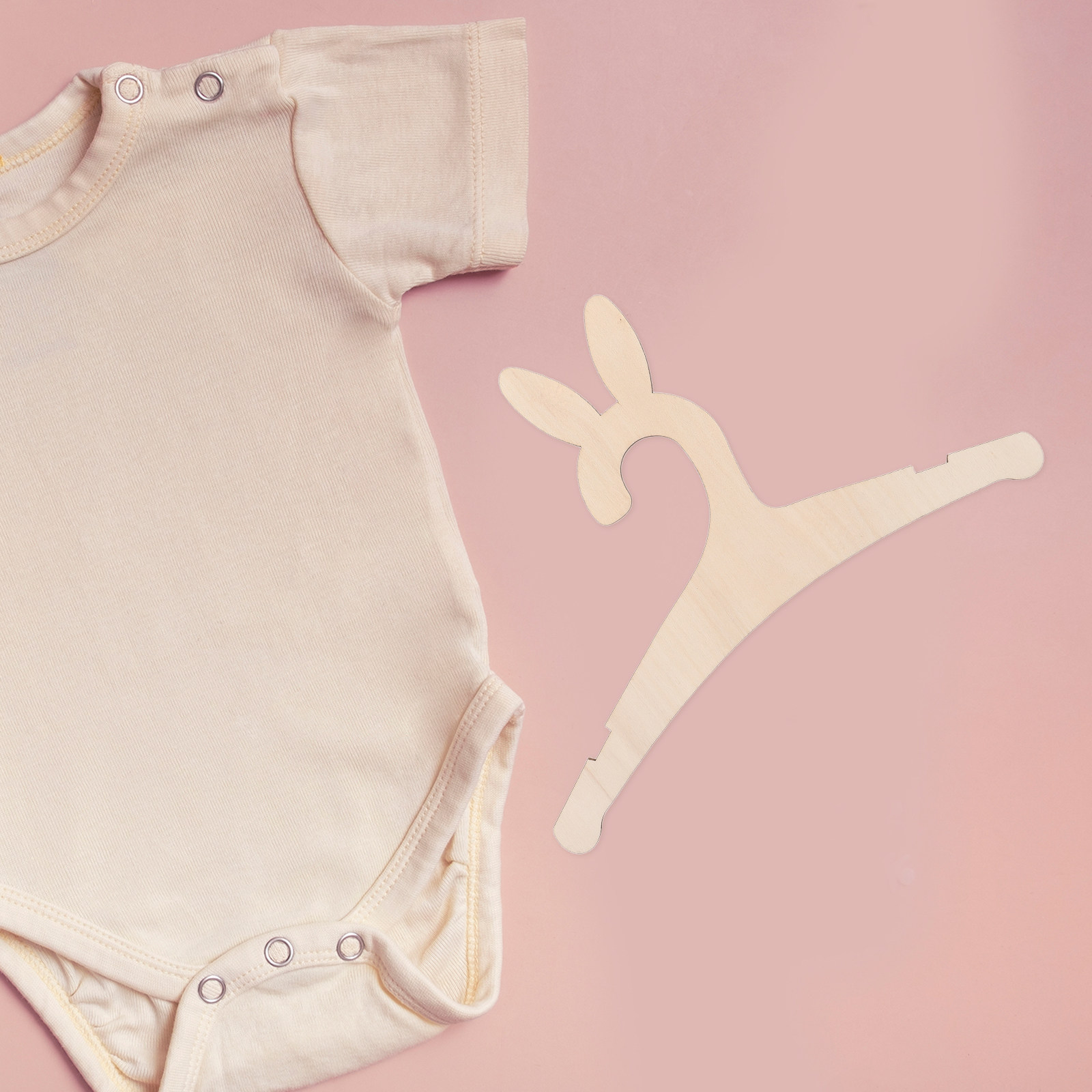 Baby Clothes - 5Pcs DIY Wooden Baby Clothes Hangers
