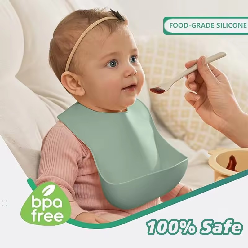 Baby Silicone Tray Bib Waterpr - đánh giá và giá Waterproof Baby Bibs Silicone