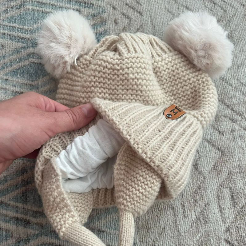 Baby Wool Hat Cute Fur Ball Ea - đánh giá và giá Infant Beanie Hat With Ears