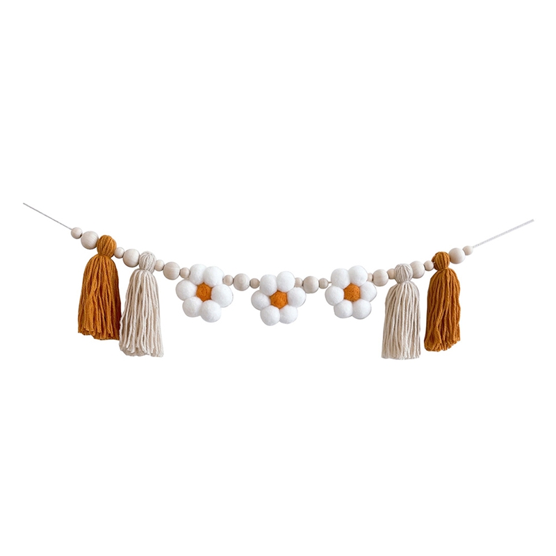 2 Pcs Daisy Wooden Garland Dec - đánh giá và giá Nursery