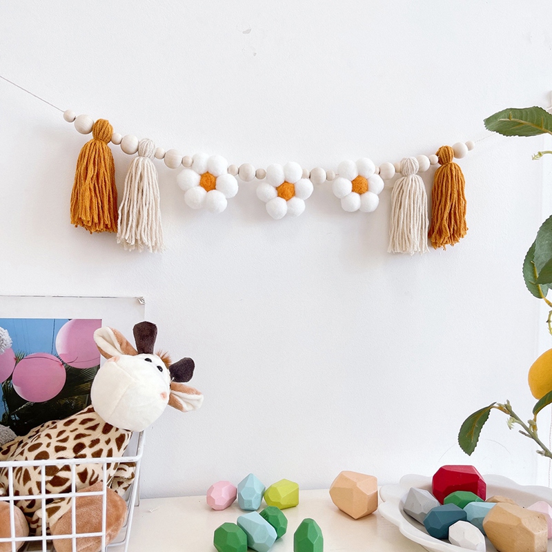 2 Pcs Daisy Wooden Garland Dec - đánh giá và giá Nursery