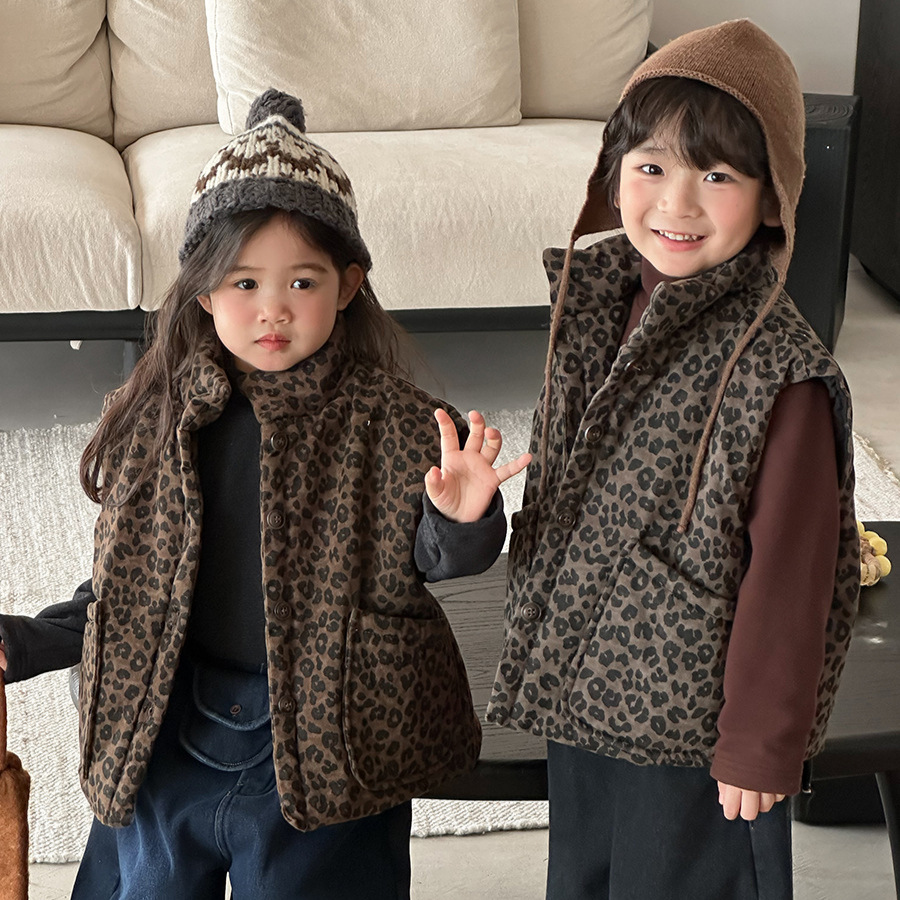 Kids Leopard Print Padded Vest - đánh giá và giá Toddler Boy Winter Fleece Jacket