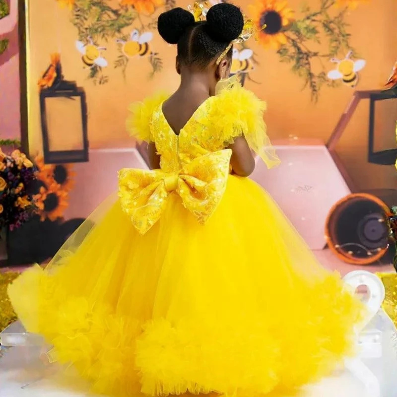 Customized Pink Flower Girl Dr - đánh giá và giá Toddler Girl Tulle Party Dress