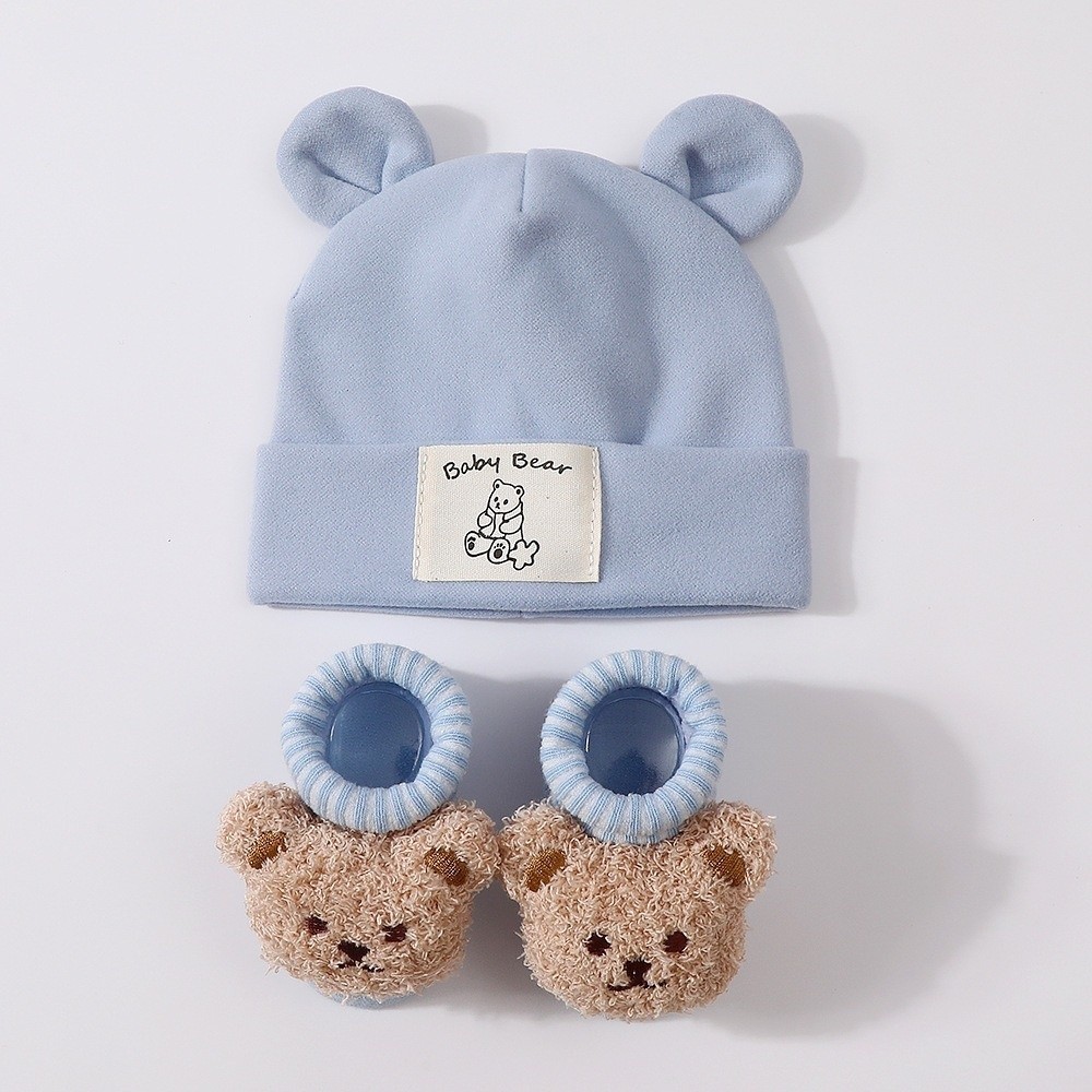 2Pcs/Set Cute Cotton Baby Hat  - đánh giá và giá Infant Beanie Hat With Ears