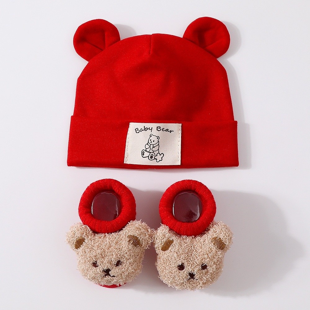 2Pcs/Set Cute Cotton Baby Hat  - đánh giá và giá Infant Beanie Hat With Ears