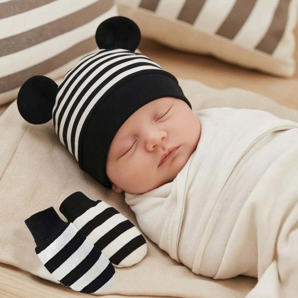 Baby Scratch Mittens Booties N - đánh giá và giá Infant Beanie Hat With Ears