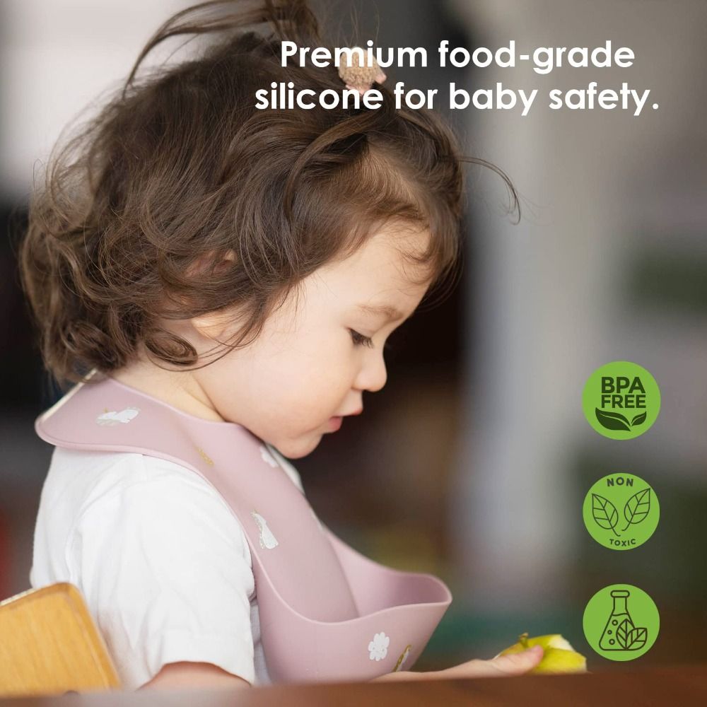 Soft Silicone Baby Bibs Waterp - đánh giá và giá Waterproof Baby Bibs Silicone