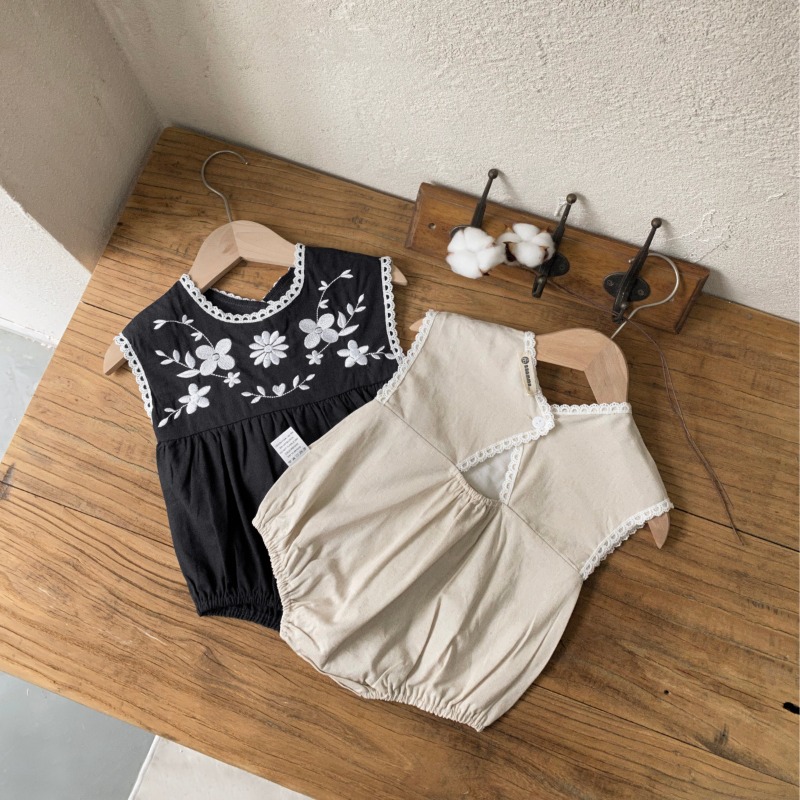 ZOETOPKID Summer Toddler Baby  - đánh giá và giá Baby Summer Linen Sleeveless Jumpsuit