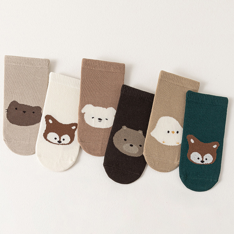 6Pairs Cute Cartoon Animal Bab - đánh giá và giá Unisex Baby Socks Non Slip