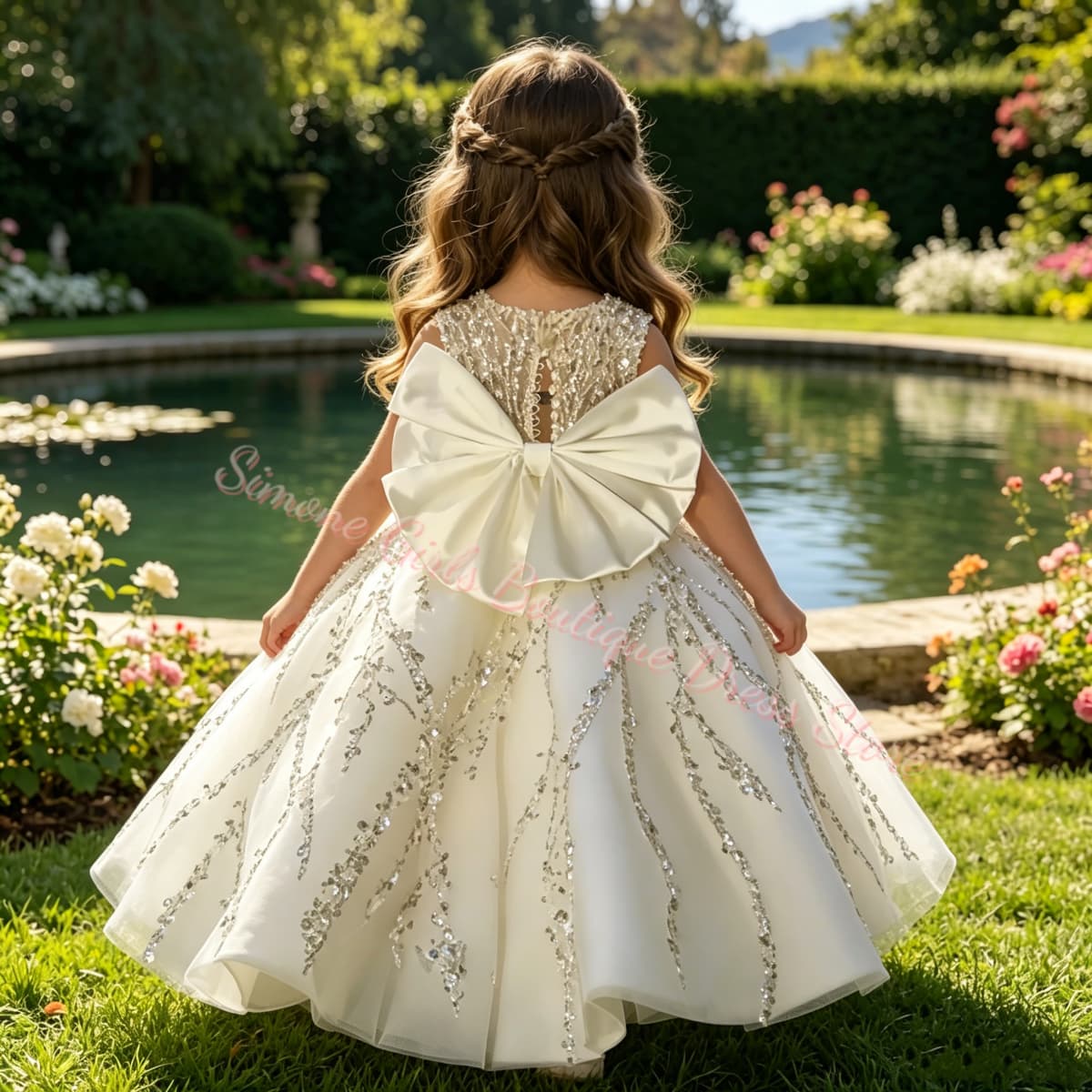 Flower Girl Dress Luxury Beade - đánh giá và giá Toddler Girl Tulle Party Dress