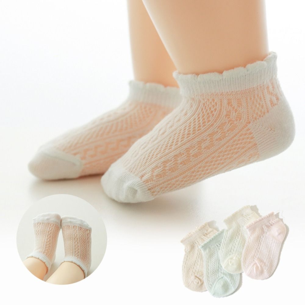 4Pairs New Cotton Baby Ruffle  - đánh giá và giá Unisex Baby Socks Non Slip