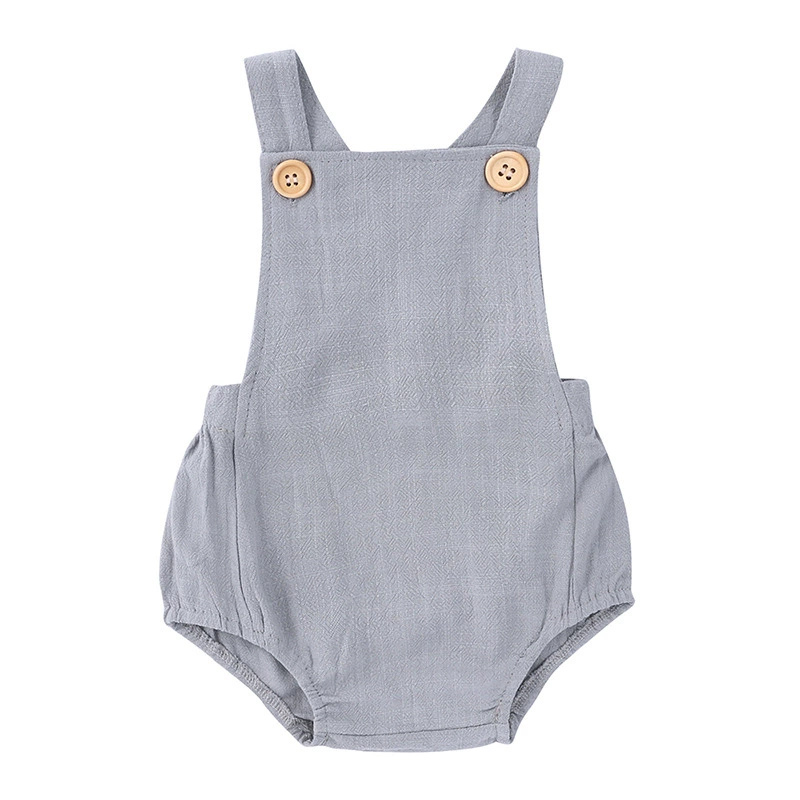 2025 Summer Newborn Baby Boys  - đánh giá và giá Baby Summer Linen Sleeveless Jumpsuit