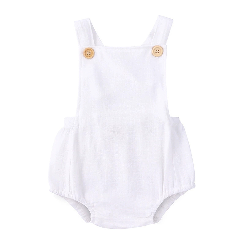 2025 Summer Newborn Baby Boys  - đánh giá và giá Baby Summer Linen Sleeveless Jumpsuit
