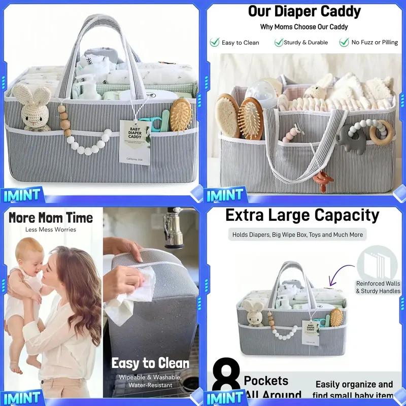 Fabric Diaper Caddy Organizer, - đánh giá và giá Diapering