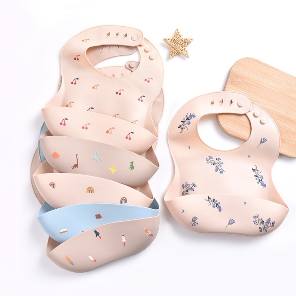New Silicone Baby Eating Bib A - đánh giá và giá Waterproof Baby Bibs Silicone