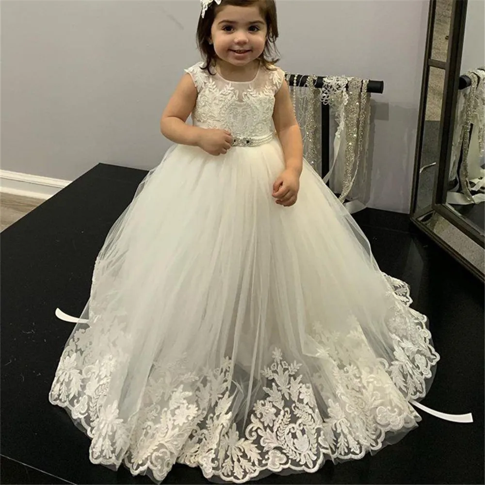 Flower Girl Dresses Lace First - đánh giá và giá Toddler Girl Tulle Party Dress