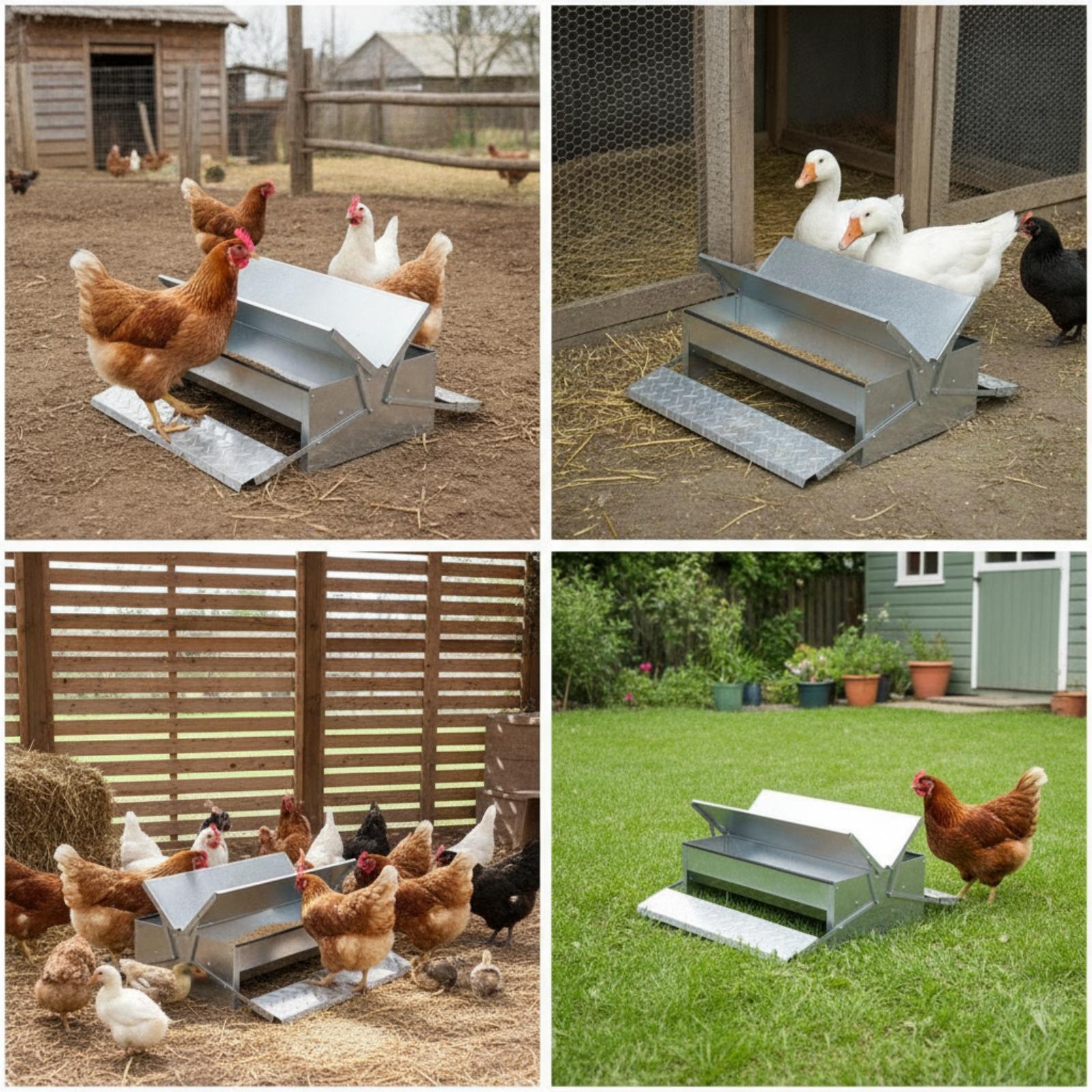 Automatic Poultry Feeder Troug - đánh giá và giá Feeding