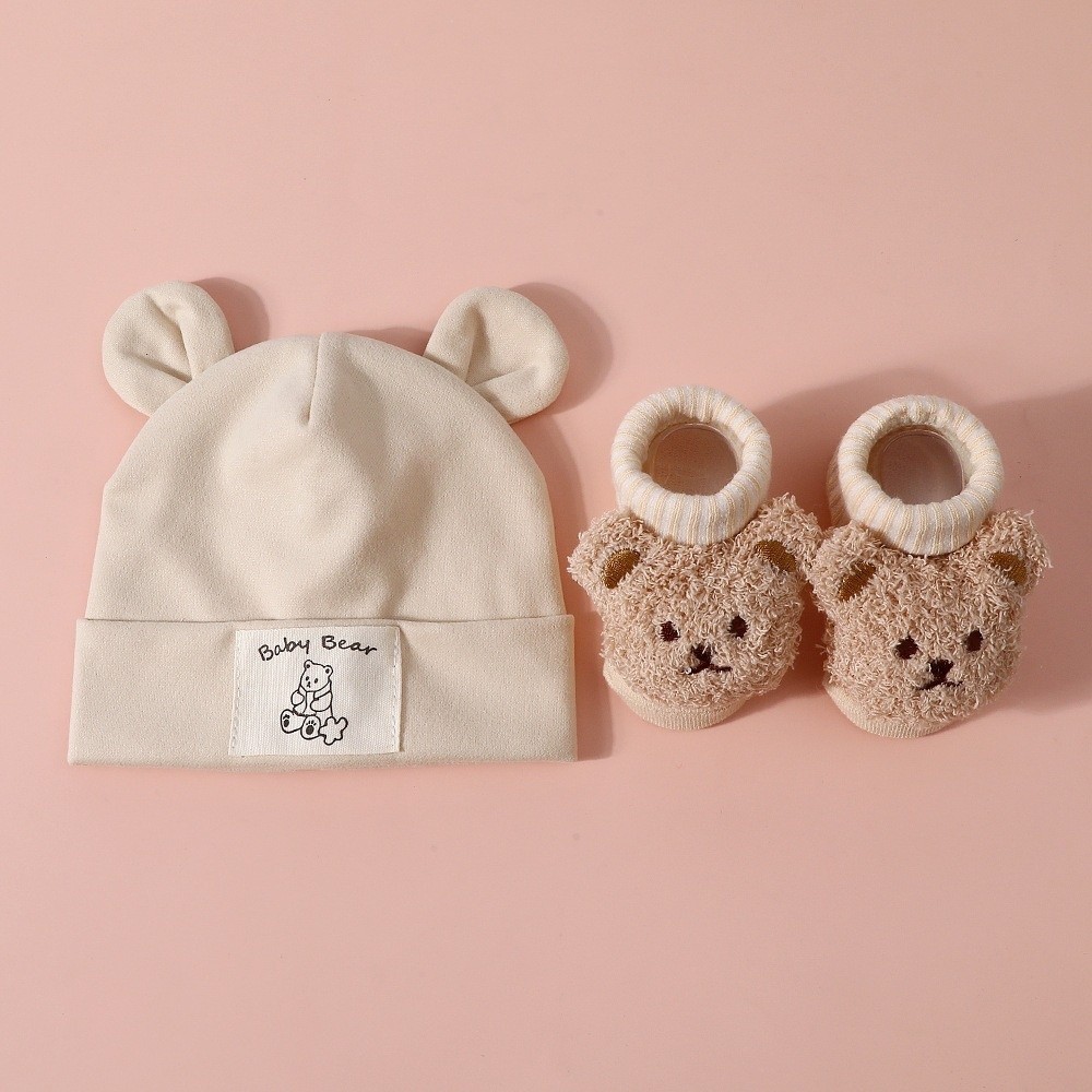 2Pcs/Set Cute Cotton Baby Hat  - đánh giá và giá Infant Beanie Hat With Ears
