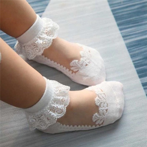 Cute Lace Floral Net Baby Sock - đánh giá và giá Unisex Baby Socks Non Slip