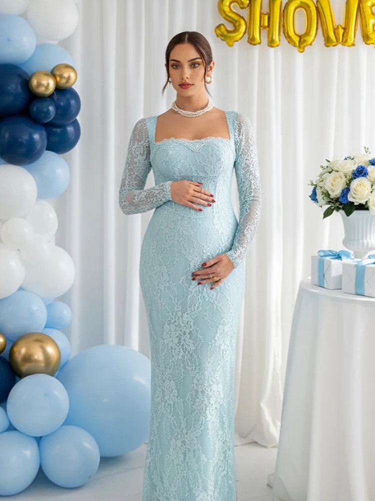 Lace Maternity Photoshoot Dres - đánh giá và giá Maternity Wear