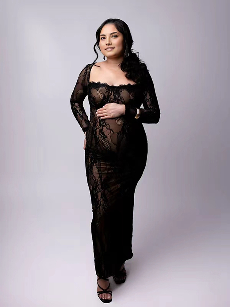Lace Maternity Photoshoot Dres - đánh giá và giá Maternity Wear