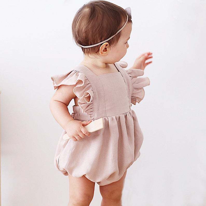 Baby Girls Rompers Summer Soli - đánh giá và giá Baby Summer Linen Sleeveless Jumpsuit