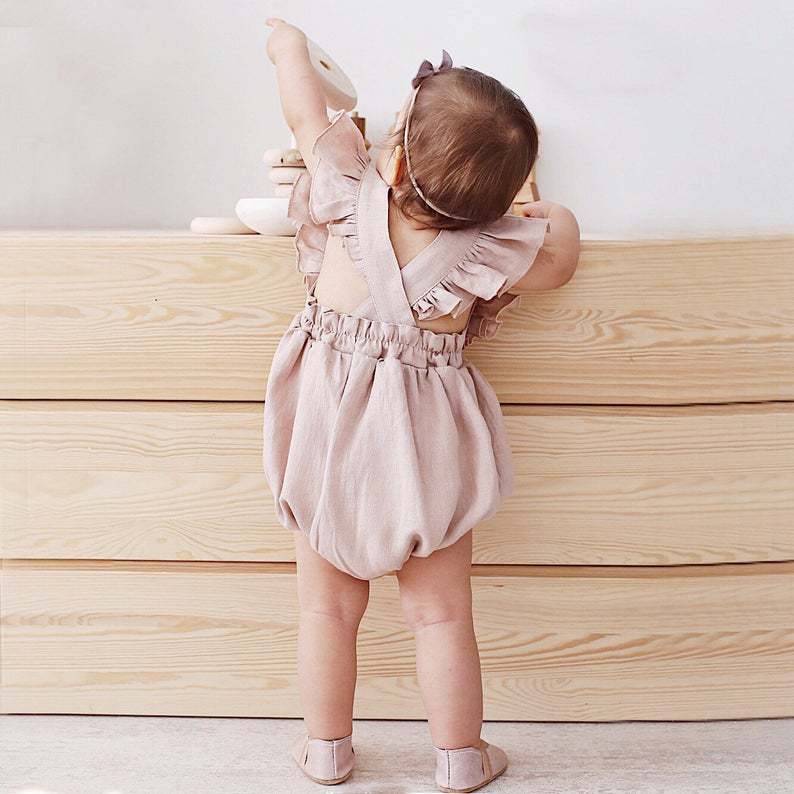 Baby Girls Rompers Summer Soli - đánh giá và giá Baby Summer Linen Sleeveless Jumpsuit