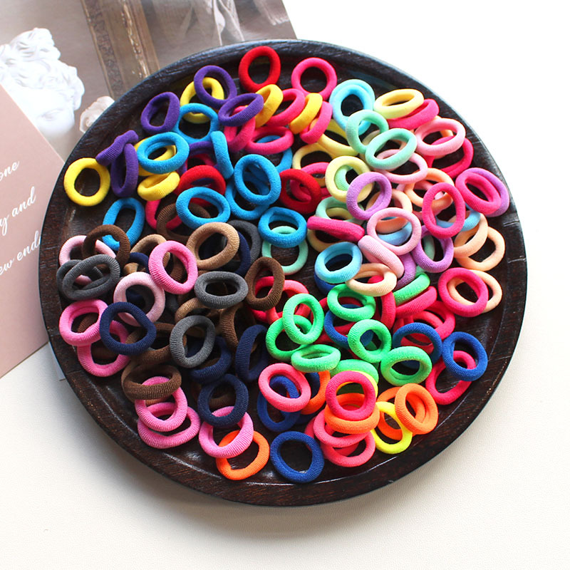 100 Pcs/Lot Elastic Hair Bands - đánh giá và giá Baby Gear
