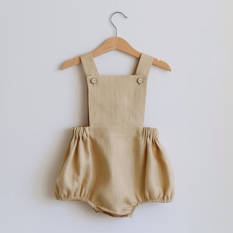 Newborn Baby Boy Girl Romper F - đánh giá và giá Baby Summer Linen Sleeveless Jumpsuit