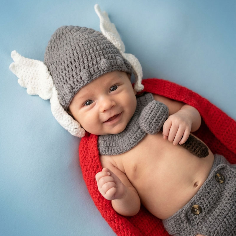 Newborn Photography Props Thor - đánh giá và giá Infant Photography Props Outfit
