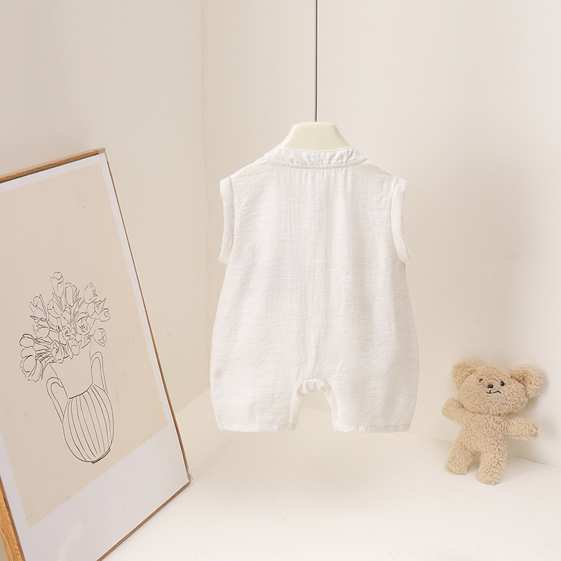 Baby Boys Summer Romper Cartoo - đánh giá và giá Baby Summer Linen Sleeveless Jumpsuit